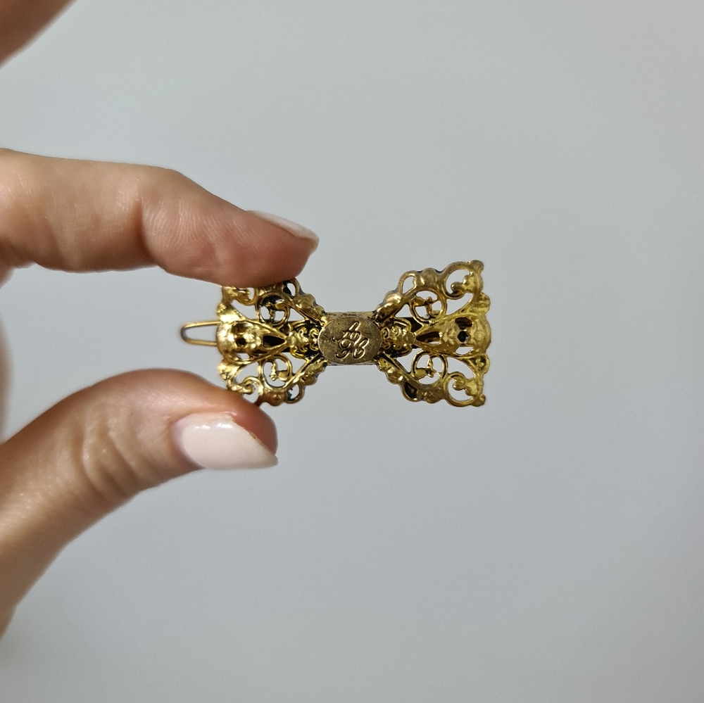 Alannah Hill Gold Metal Hair Bow Clip Accessories - Picture 4 of 5